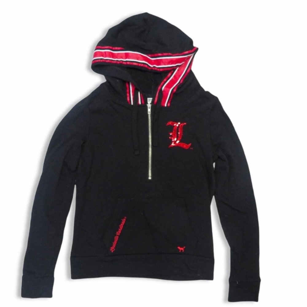 Victoria Secret Pink Louisville Cardinals Sequin Jacket Hoodie